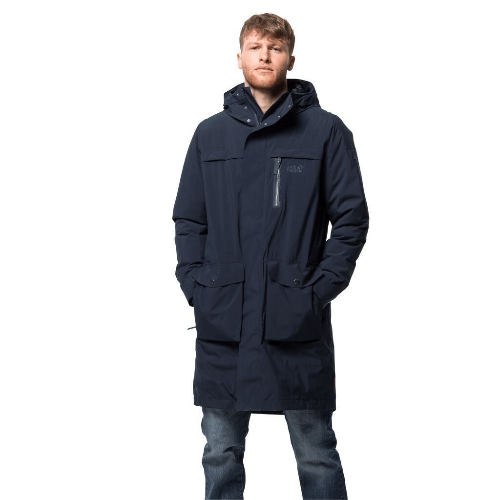 Jack Wolfskin COLD BAY Férfi Télikabát Kék - ILHGCE-624